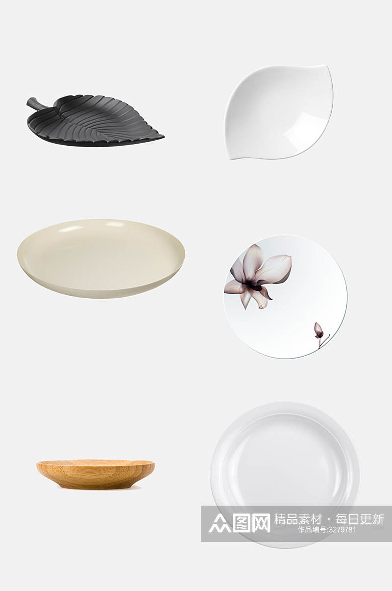 精致陶瓷盘子碟子免抠素材素材