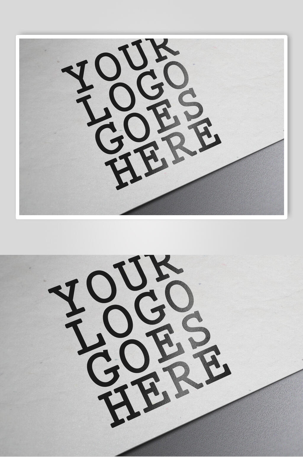 高端品牌LOGO纸张展示样机素材
