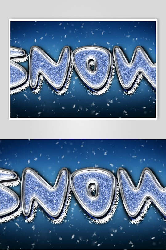 snow冰雪效果立体艺术字素材