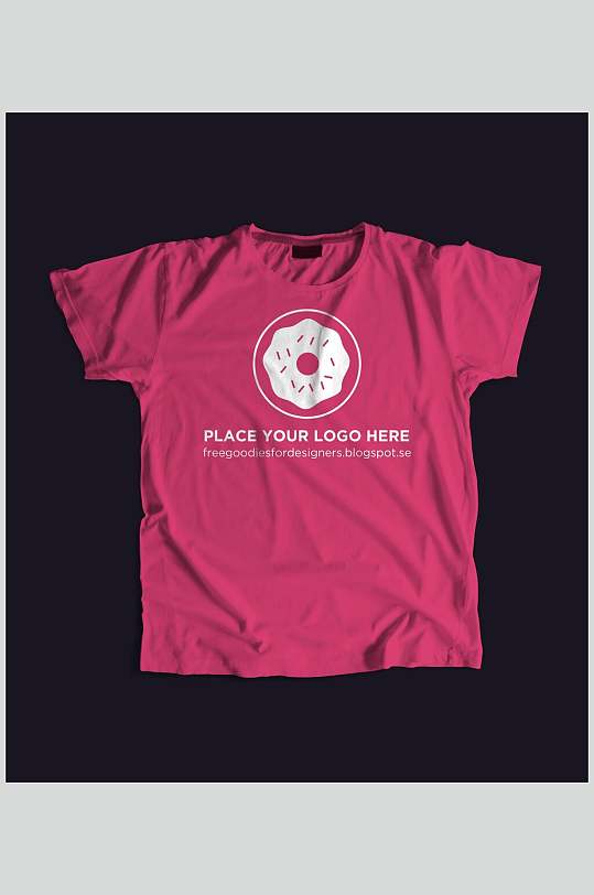 黑紫圆形英文创意高端短袖T恤样机
