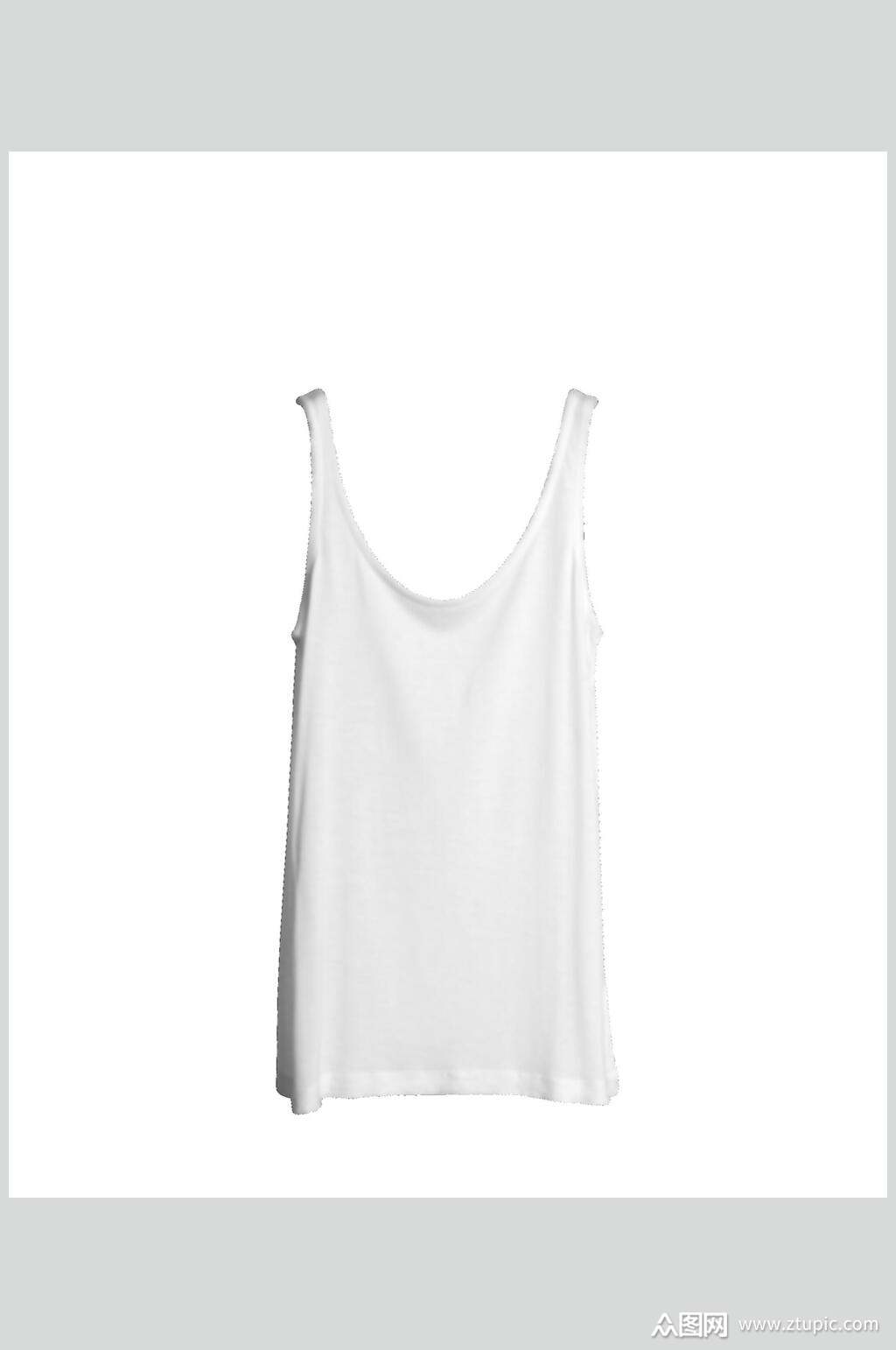 背心中性款式白色服装贴图样机模板下载-编号4179926-众图网