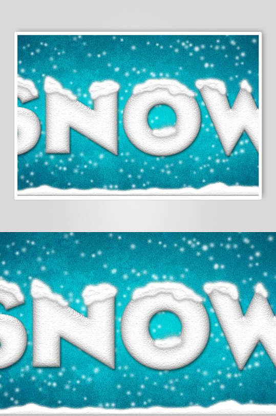 snow冰雪效果立体艺术字素材