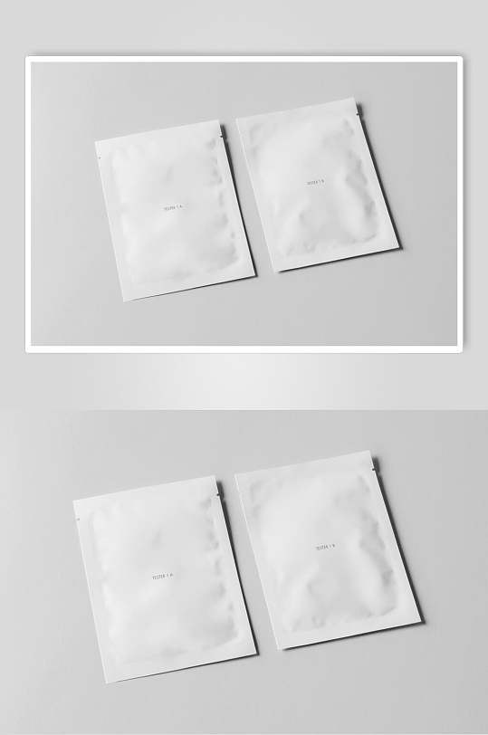 袋子创意大气灰色面膜包装展示样机