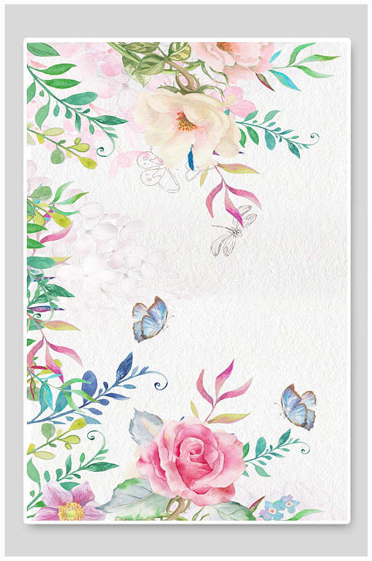 花清新淡雅背景-众图网