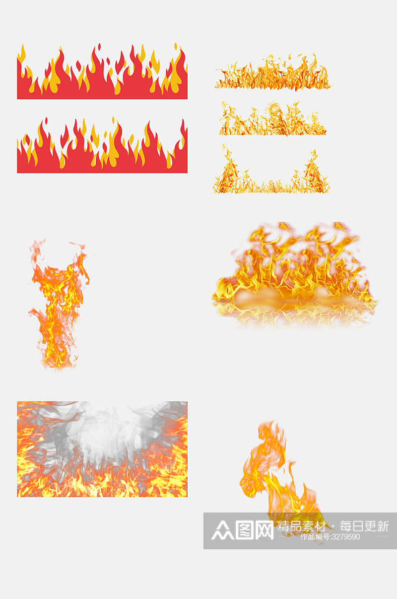 高端大气火焰特效免抠素材素材