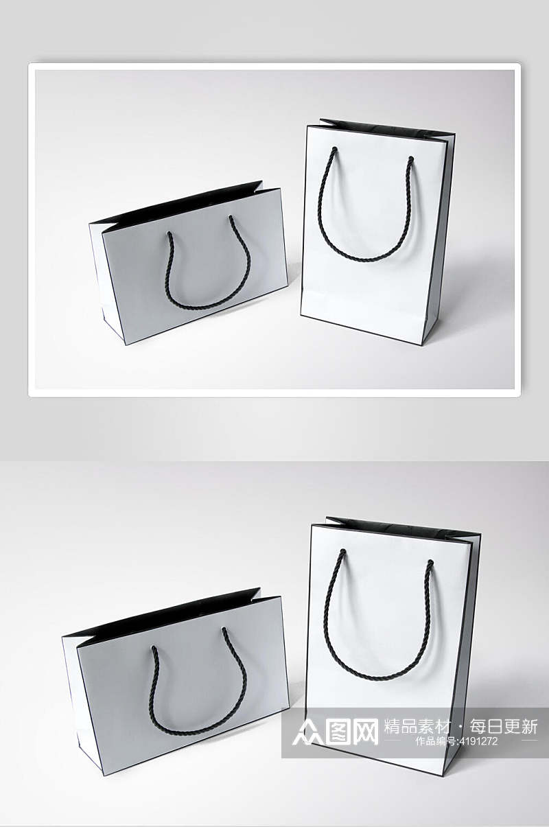 个性创意购物袋手提袋设计展示场景样机素材