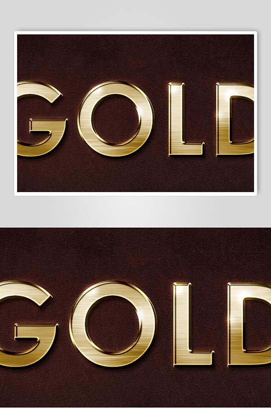 gold金属质感立体字素材