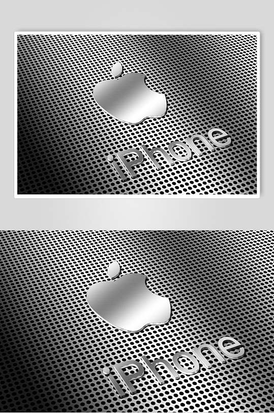 苹果线条创意标志LOGO展示样机