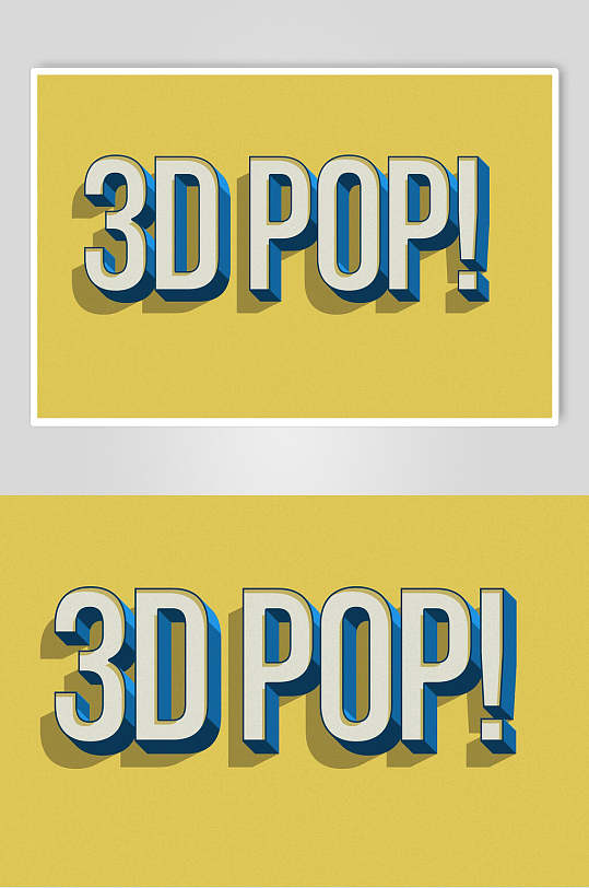 pop复古效果立体字体素材