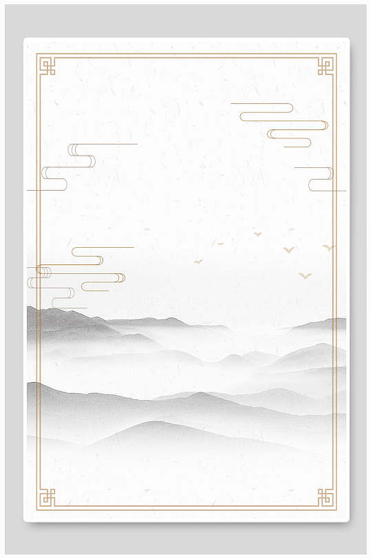 古风水墨山水背景-众图网