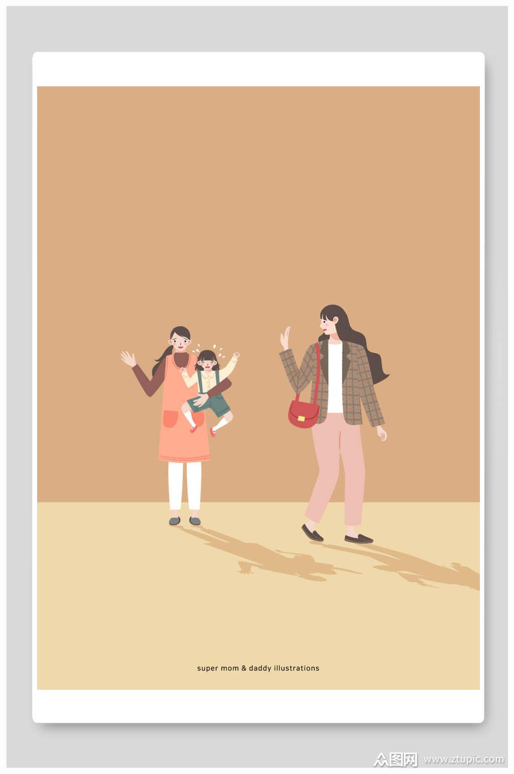 亲子人物海报背景素材