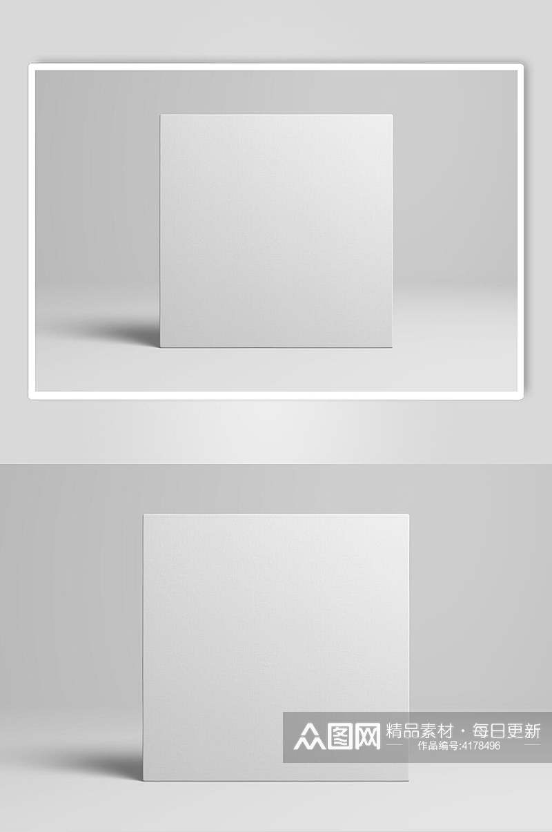 正方形工作室画布画框展示场景样机素材