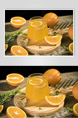 橙子夏季冷饮图片