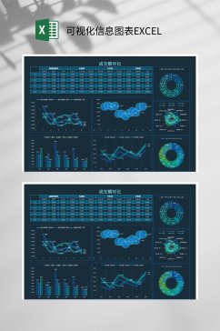 成交额对比可视化信息图表EXCEL