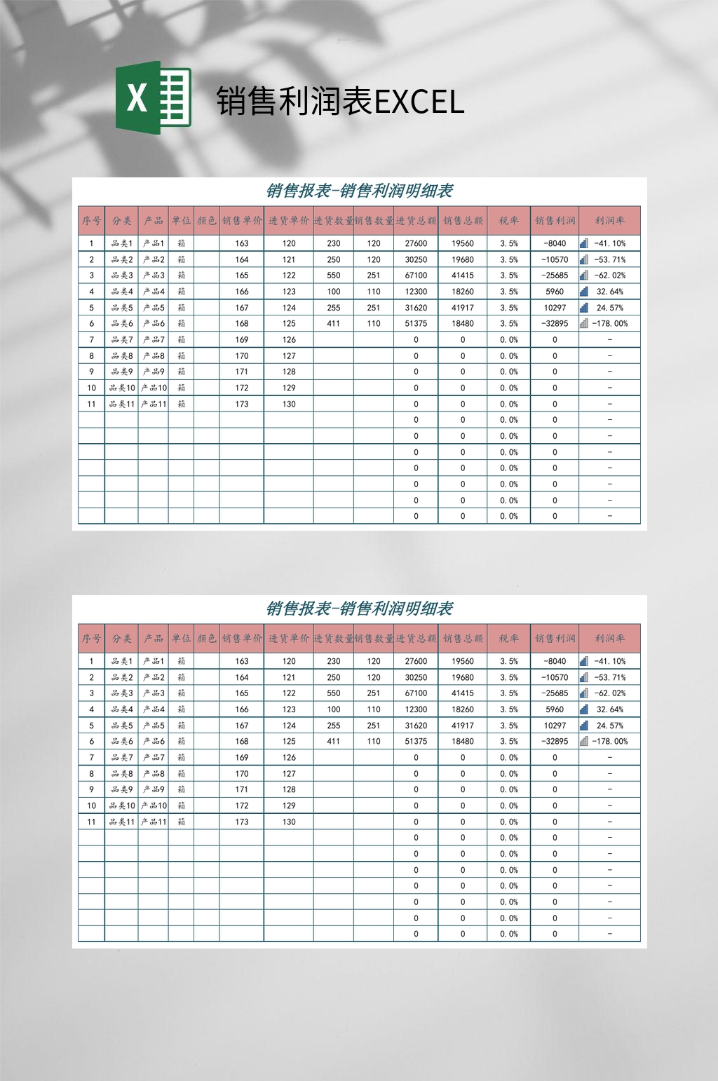 利润表excel