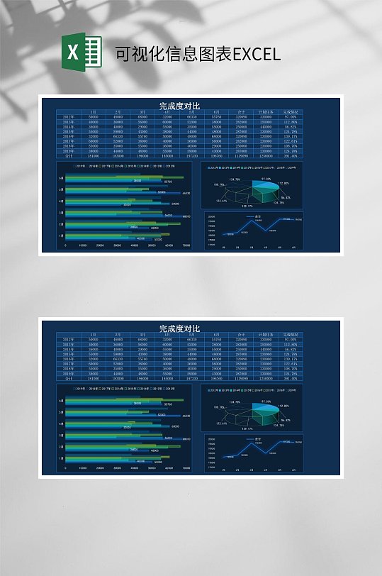 完成度对比可视化信息图表