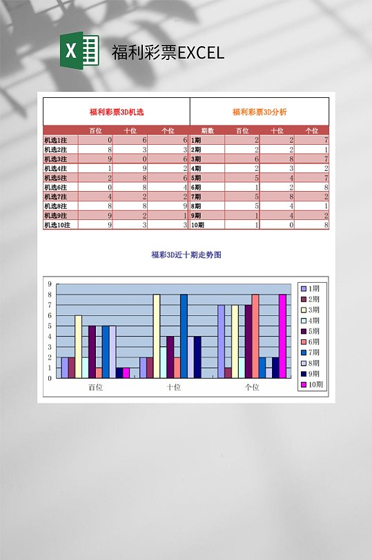 福利彩票EXCEL