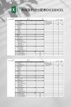 简约利润及利润分配表EXCElEXCEL