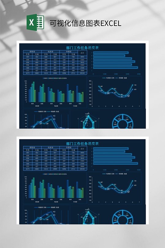 部门工作任务可视化信息图表