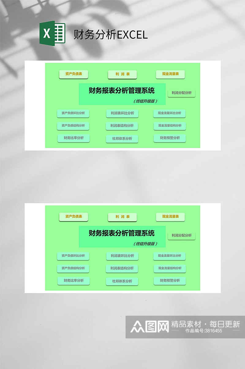财务报表财务分析EXCEL素材