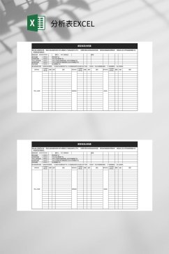 小众分析表EXCEL