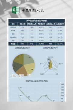 时尚大学生考试成绩EXCEL