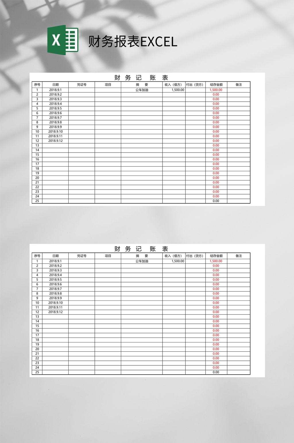 财务管理报表图片