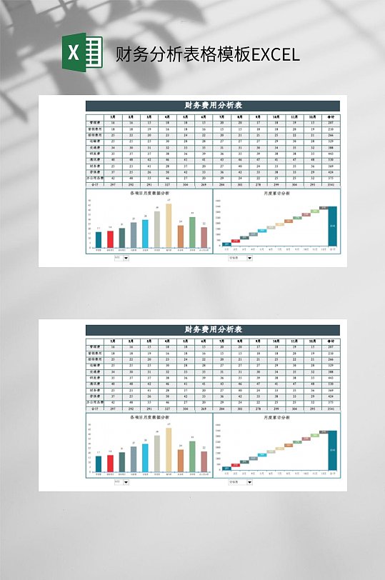 财务费用财务分析表格模板EXCEL