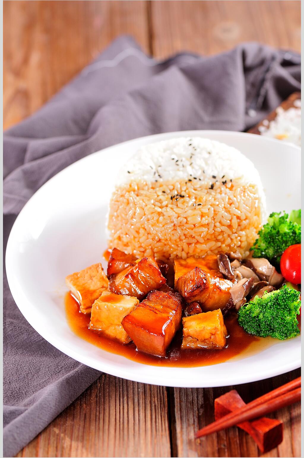 鲜香食品卤肉饭高清图片素材