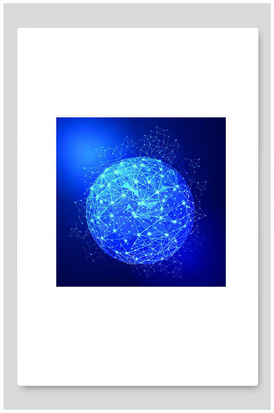 球蓝色科技宇航网络矢量背景