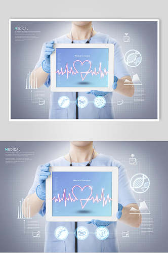 创意科技心电波医疗科技医药素材