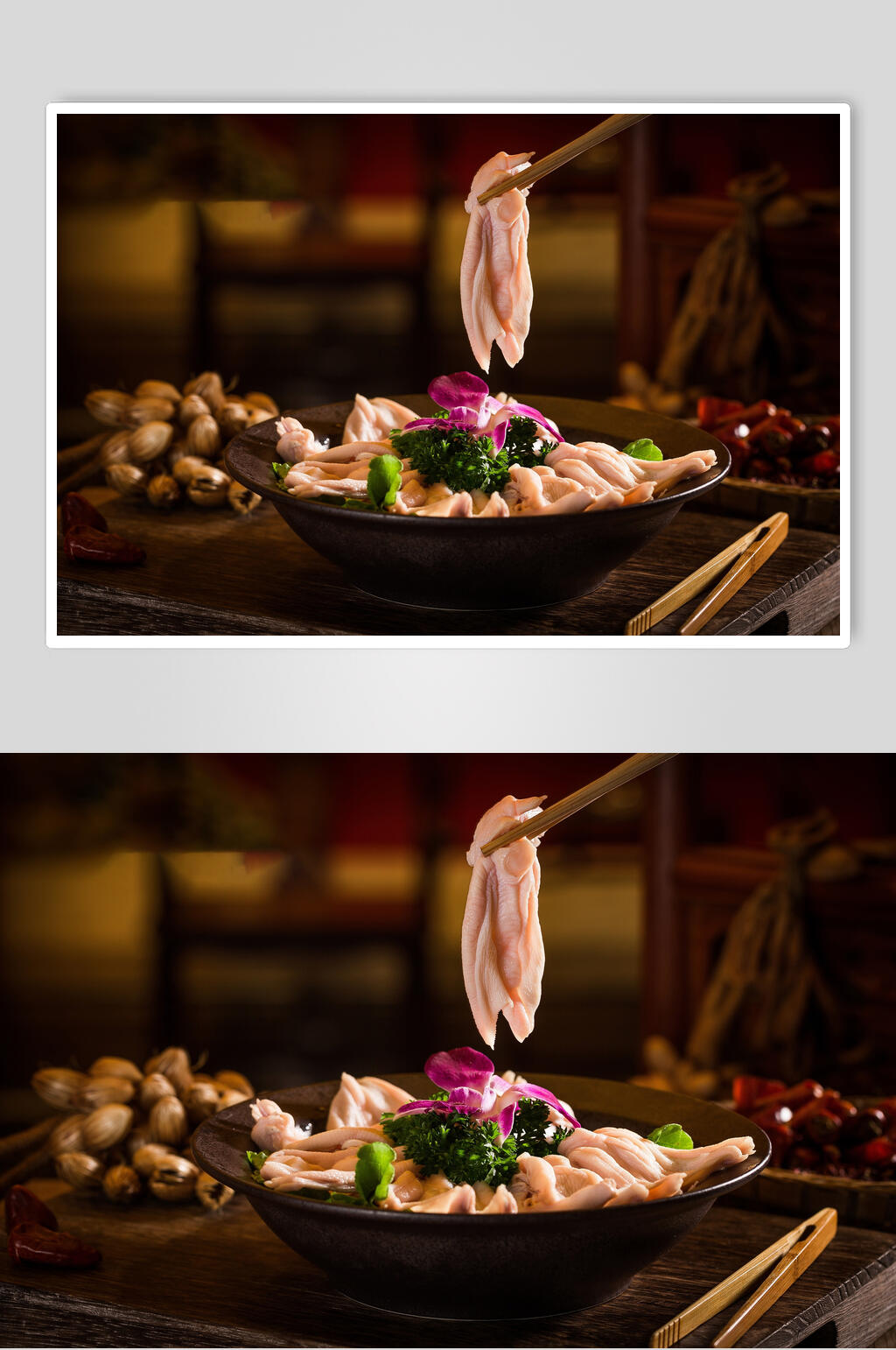 招牌鸭掌火锅菜品图片素材