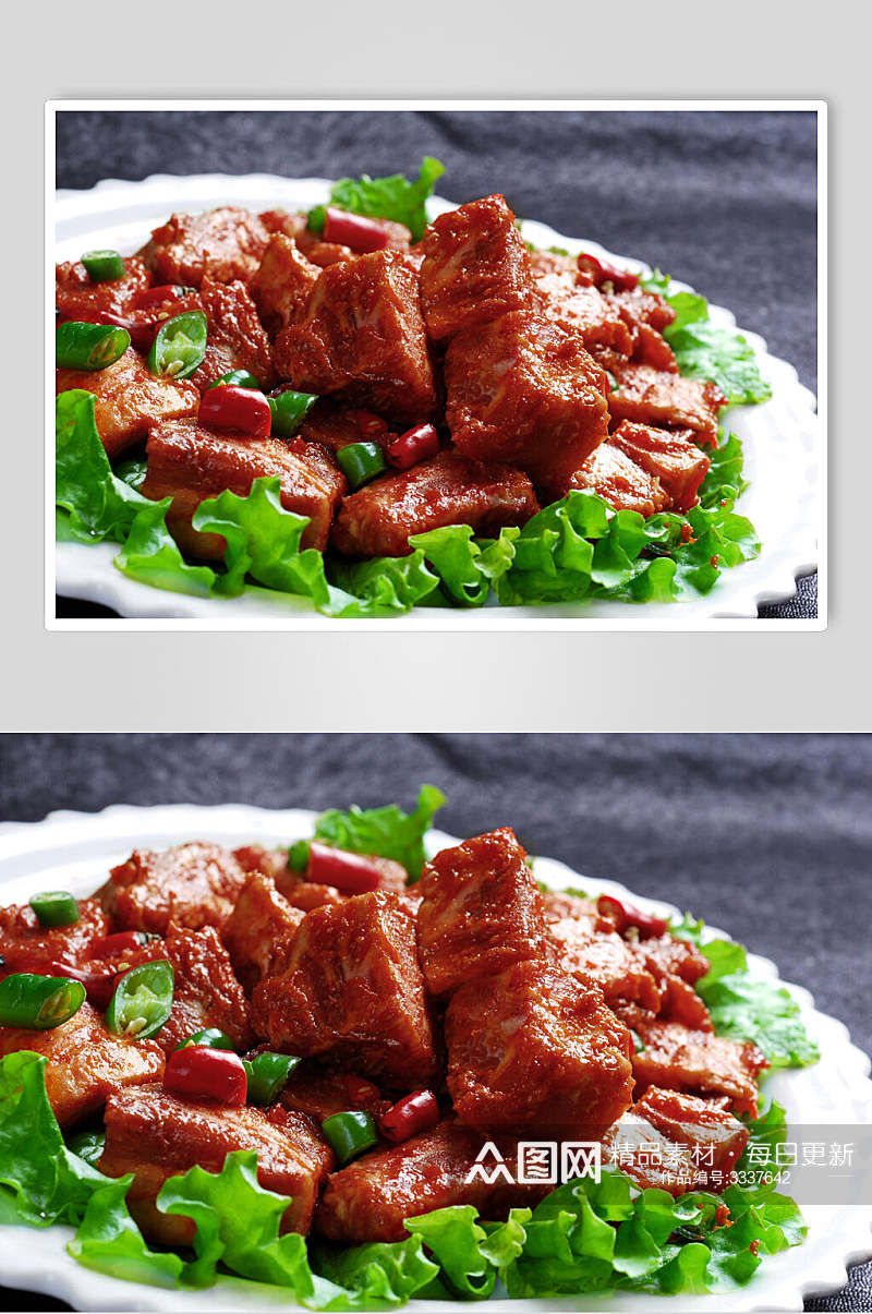 切块肉粒荤类火锅菜图片素材