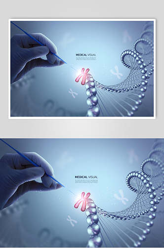 创意基因链科技医疗背景素材