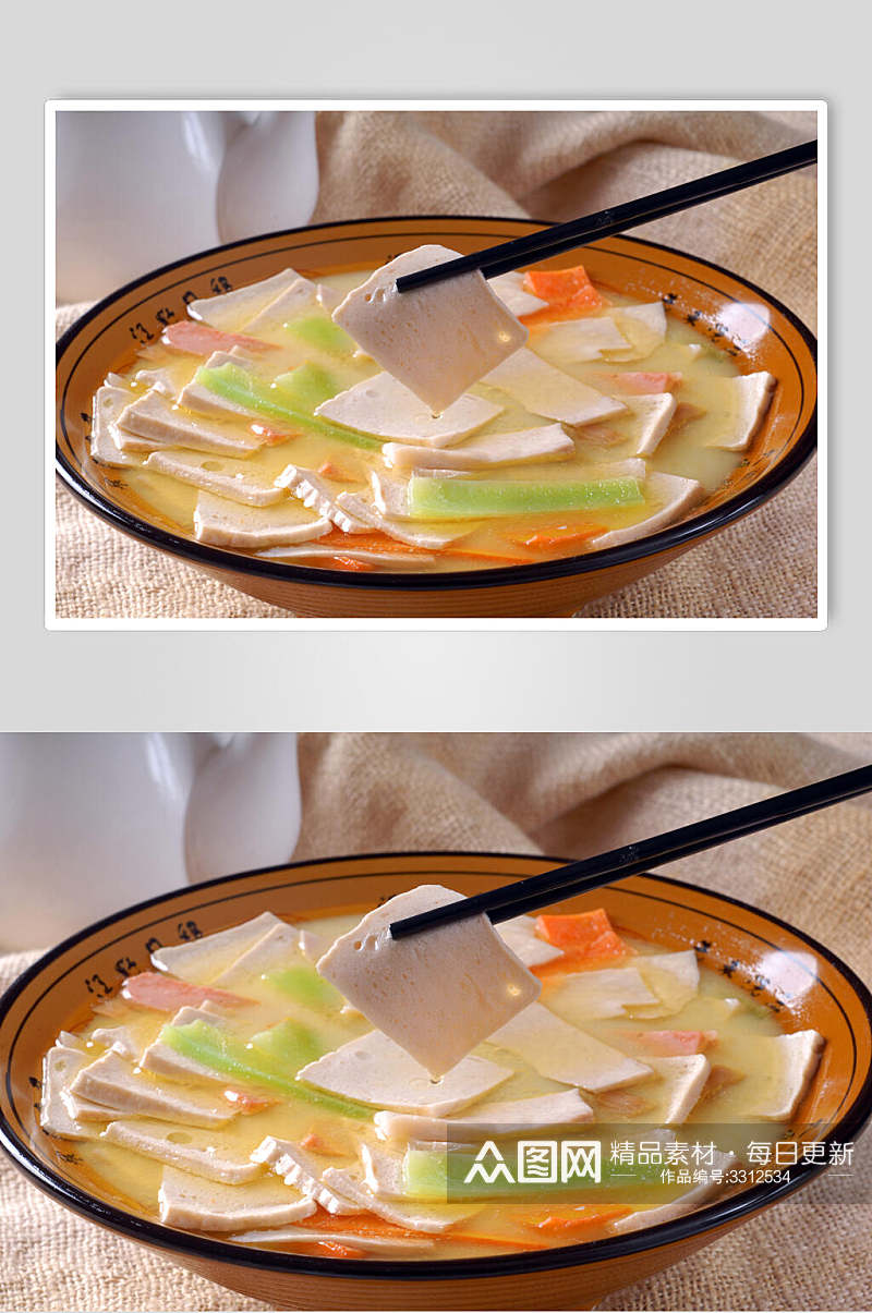 鲜香千页豆腐川菜图片素材