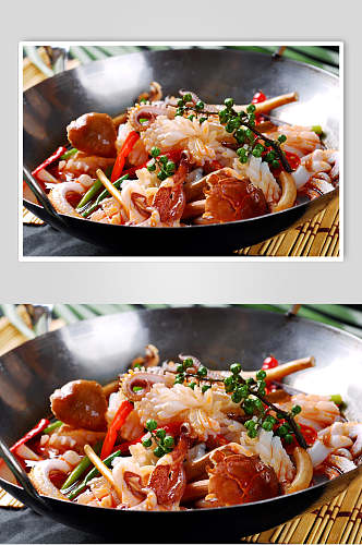 海鲜干锅汤锅美食高清图片