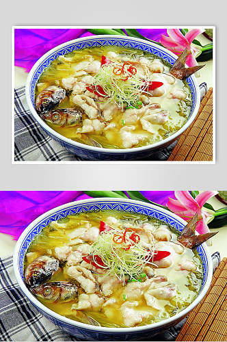 新鲜酸菜鱼菜品摄影图片