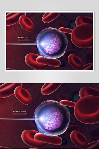 创意血小板科技医疗背景素材