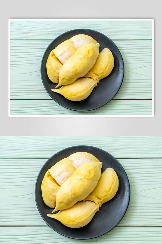 新鲜水果榴莲果肉高清图片