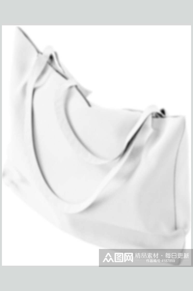 灰白简约袋子创意大气包包样机素材