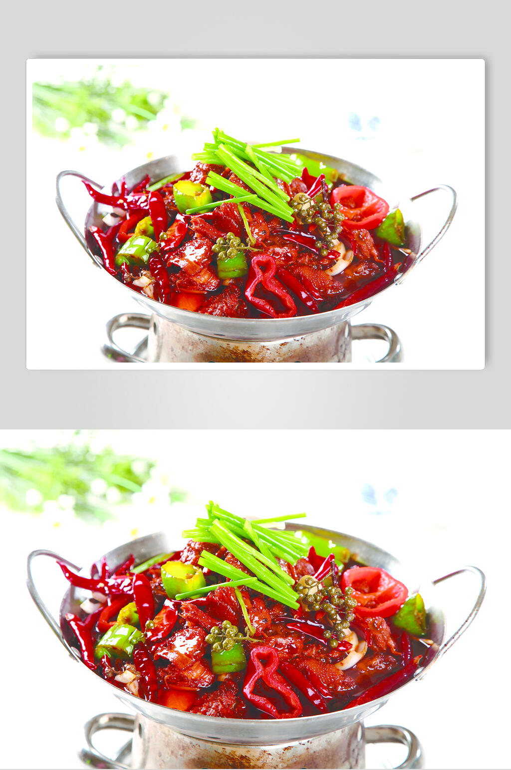 香辣美味干锅汤锅荤菜肉美食实拍图片素材