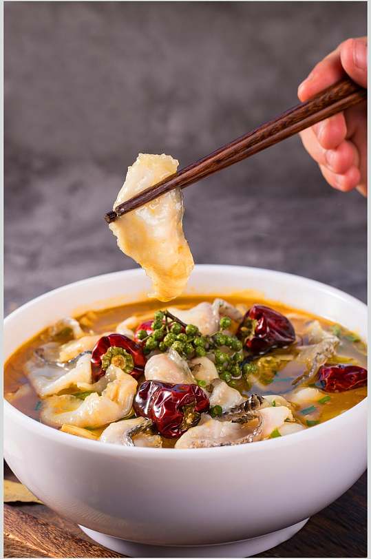 特色酸菜鱼菜品摄影高清图片