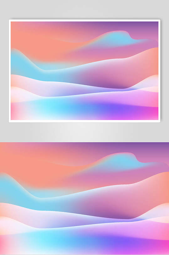 唯美高端时尚渐变几何图形素材