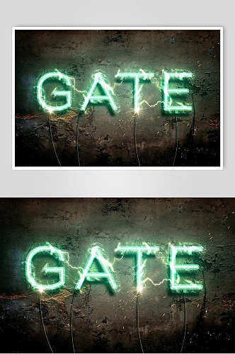 GATE发光文字样机