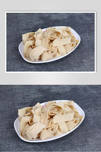 豆腐皮简单素材盘子火锅菜品图片