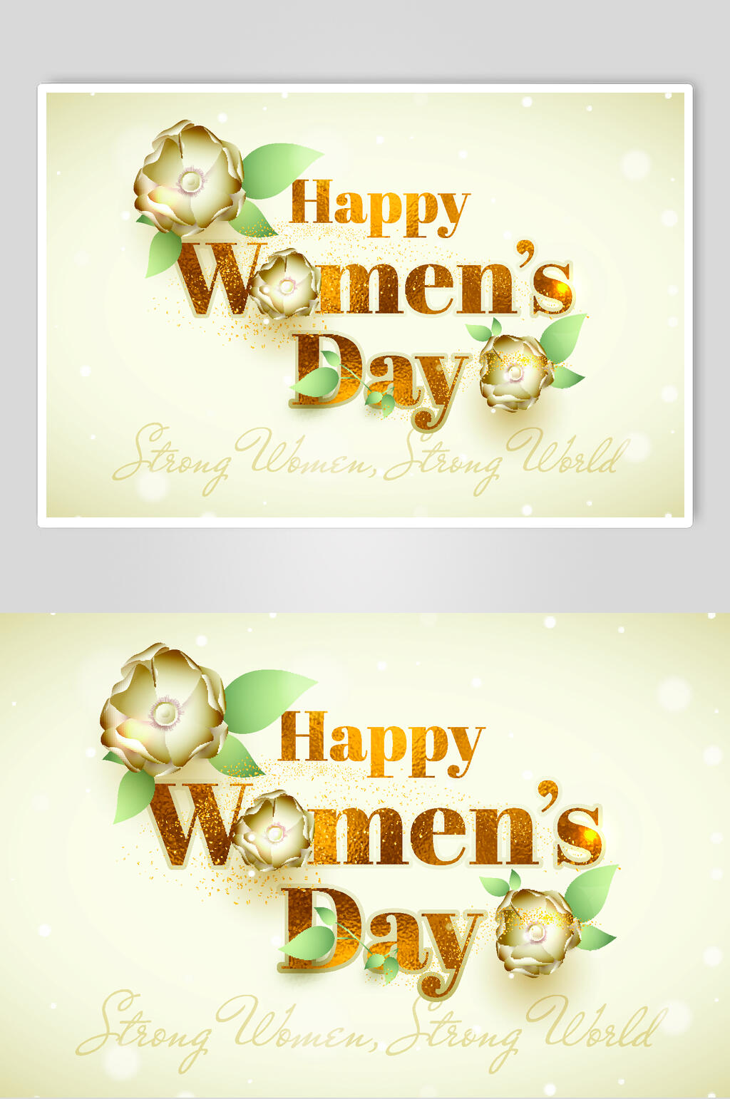 高端时尚大气花朵三八女神节矢量素材素材