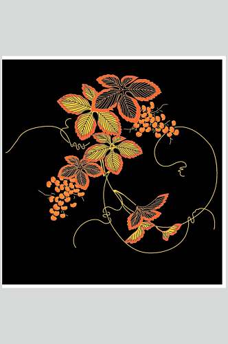 大气刺绣中式古典花纹矢量素材