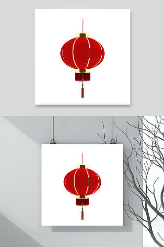 红色大气创意中国风传统灯笼素材