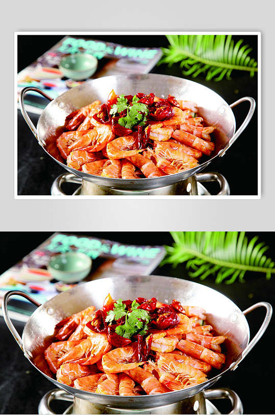 精品虾干锅汤锅美食高清图片