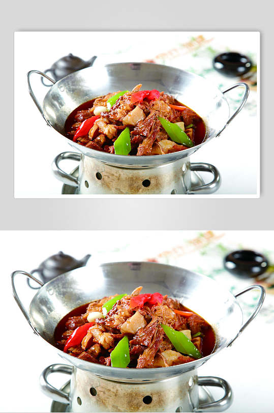招牌猪脚肉干锅汤锅美食食品实拍图片